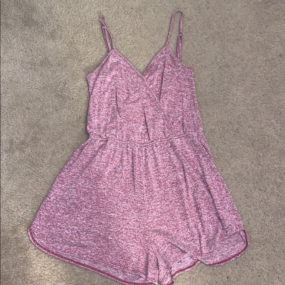 Red Casual Romper